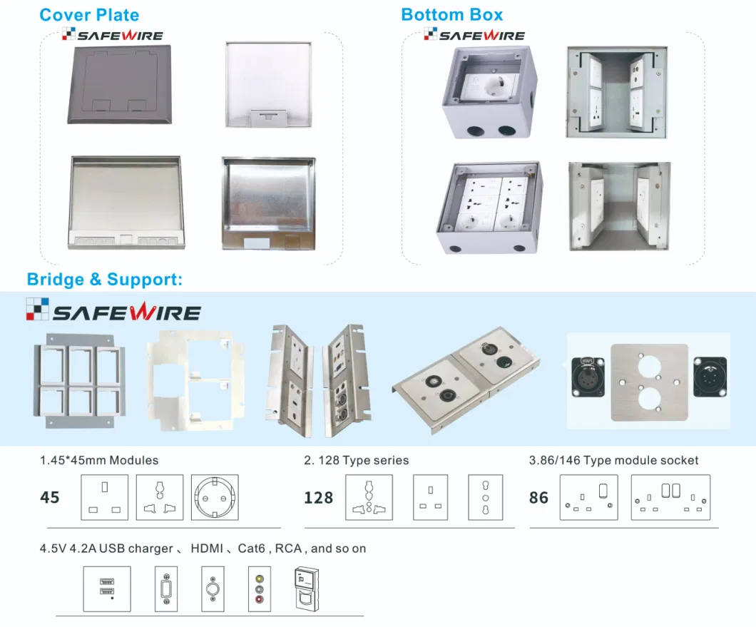 Socket Outlet Outdoor Box Floor Box Cavity Floor Boxes Underfloor Bottom Boxes Floor Socket Outlet